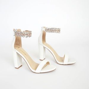 Lulus Mylan Ankle Strap Heels NWOB